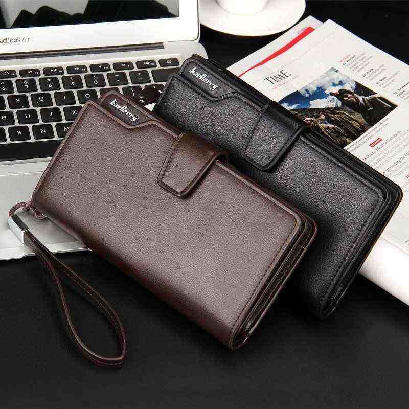 Baellerry Long Men's Leather Wallet with Zipper for Phone | Online Home ...