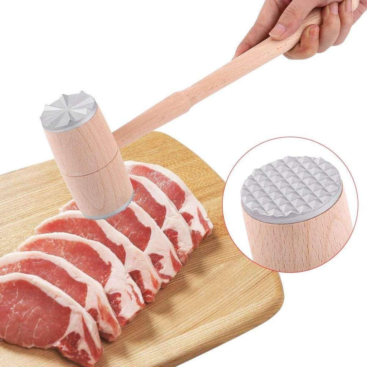 Multifunction Meat Tenderizer Hammer Double Sided Meat Grinder Mallet Steak  Masher Hammer Tool With Polished Wooden Handle - Online Home Shopping in  Pakistan | Best Deals - Fast Delivery
