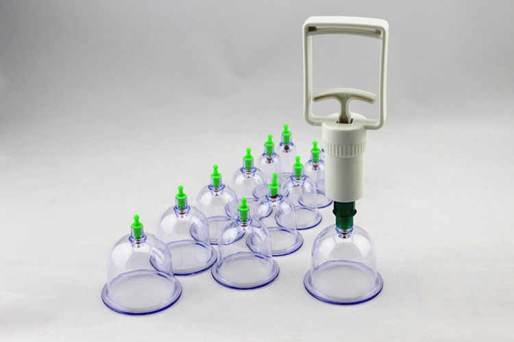 12pcs Hijama Cups Chinese Vacuum Cupping Kit Pull Out A Vacuum Apparatus Therapy Relax Massagers