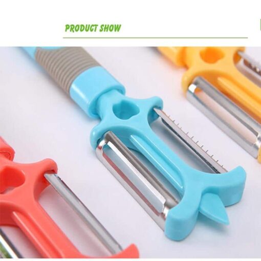 1PC Stainless Steel Blade Fruit Peeler Double Sided Potato Vegetable Cutter Slicer  - Image 7