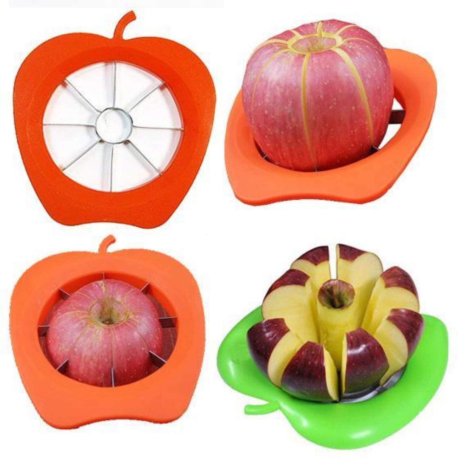 Pack Of 2 Plastic Apple Cutter / Stainless Steel Apple Core Cutter Online Home Shopping in