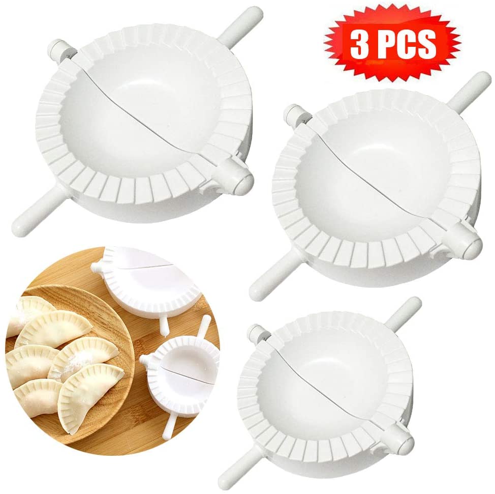 3 Packs Dumpling Maker Tools Pierogi Empanada Ravioli Mold Dough Wrappers Press Set Kitchen Accessories 