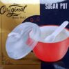 Apple Shape Sugar Pot With Lid & Spoon 