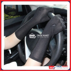 Ladies Hijab Gloves Polyester Muslim Woman Full Hand Cover - Black