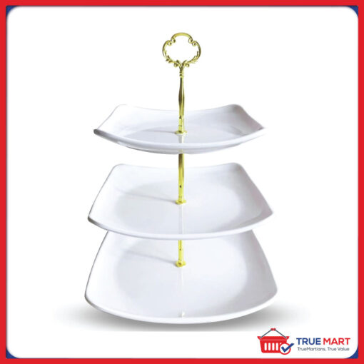 Three-Tier Serving Platter Melamine Cupcake Stand | Dessert Stand  - Image 7
