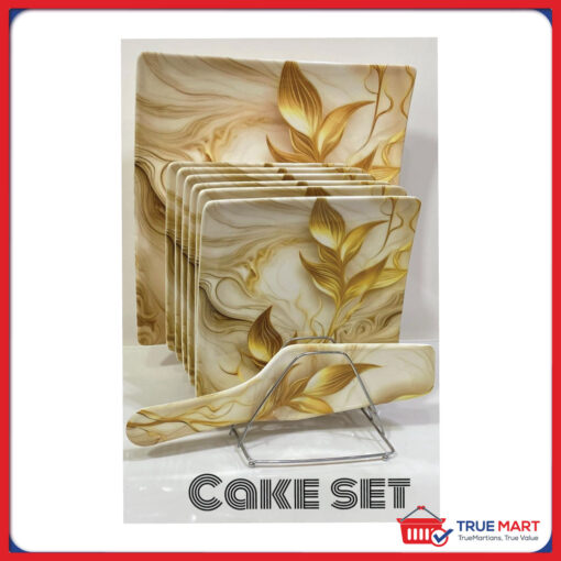 Melamine Cake Set 8Pcs - Square - Image 3