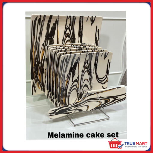 Melamine Cake Set 8Pcs - Square - Image 4