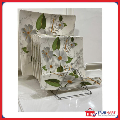 Melamine Cake Set 8Pcs - Square - Image 5